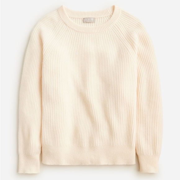 J Crew Cashmere Ribbed Oversized Sweater Cream 
Size S - Picture 2 of 7
